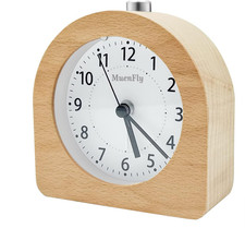 No-Ticking Bedside Alarm Clock - Battery Operated with Snooze & Night Light