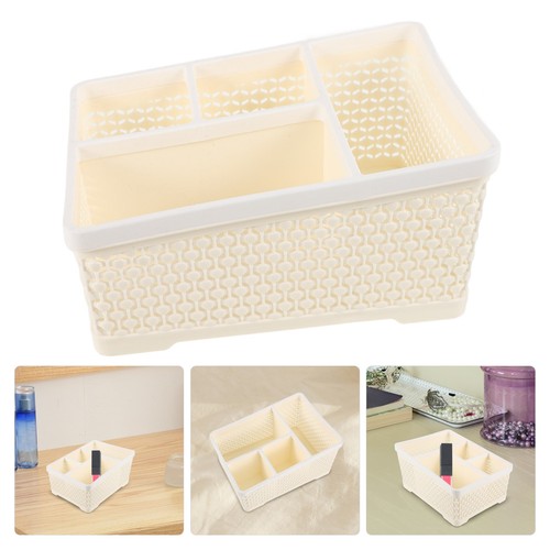 Beige makeup organizer box - beige,