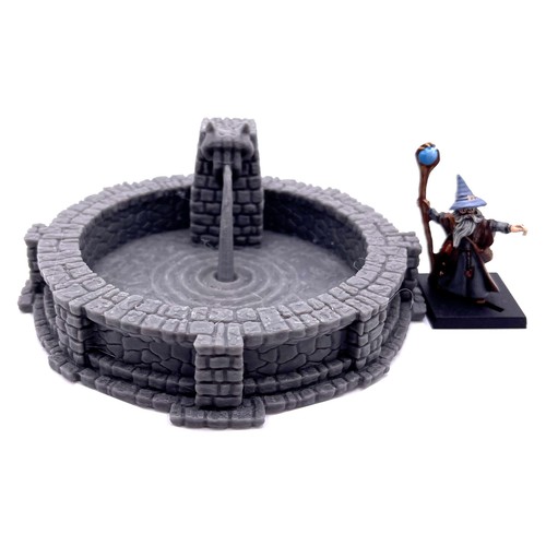 Stone fountain ruin dungeons - stone,