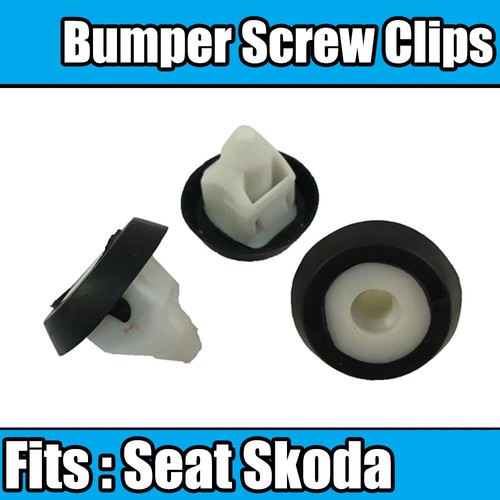 20x clips for seat skoda - skoda, white