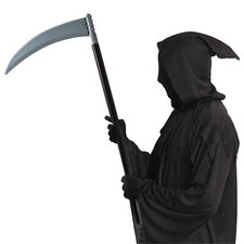 HALLOWEEN SCYTHE 70CM PROP GRIM REAPER FANCY DRESS GRIM COSTUME ACCESSORY