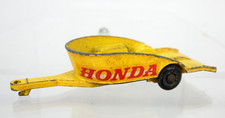 Matchbox Honda Motorcycle Trailer Yellow Toy Model Vintage Collectable No38