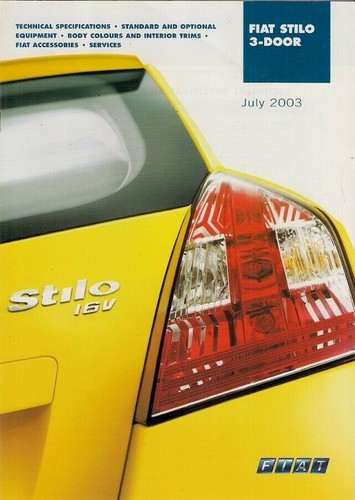 Fiat stilo specifications - fiat,