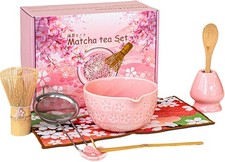 8Pcs Pink Matcha Set–Ceramic
