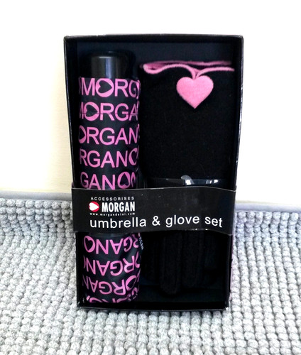 Morgan black pink umbrella - black, /pink