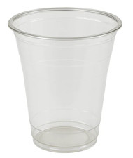 100 Compostable Cold Cups. 12oz. Sustainable biodegradable PLA plastic. 