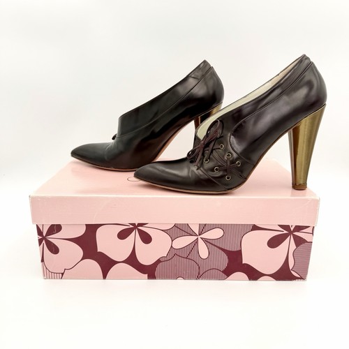 Leather high heel oxford - heel, style