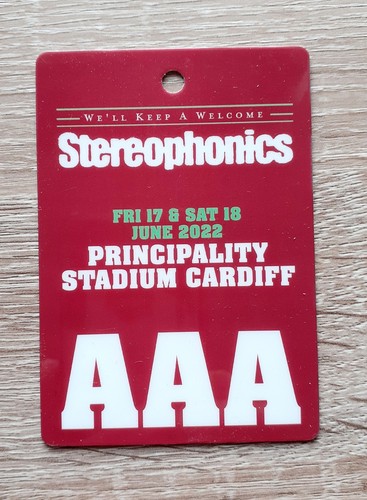 Stereophonics working pass - stereophonics,