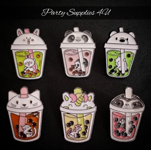 Boba bubble tea pin - boba,