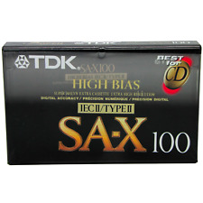 TDK SA-X 100 MINUTES TYPE II CHROME BLANK AUDIO CASSETTE TAPE (1992) NEW SEALED