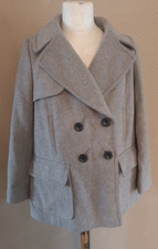 Tu Ladies Grey Peacoat-Style