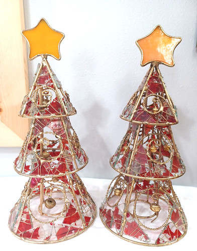 Christmas gold wire - gold, red