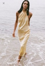 BNWT Zara Yellow Halter neck