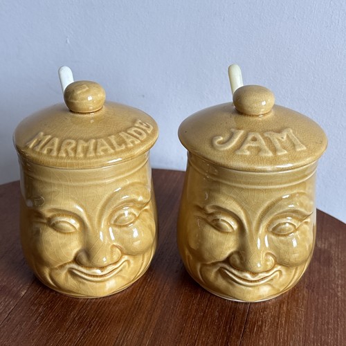 Vintage pottery jam and - pottery,