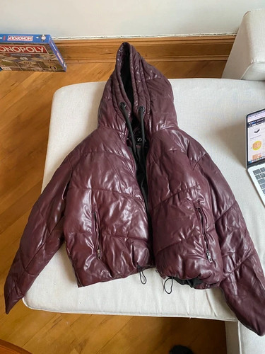 Zara faux leather - leather, hooded