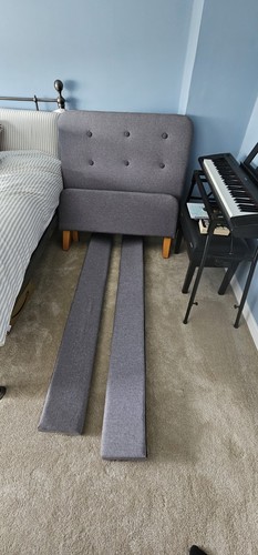 Grey fabric single - fabric, frame
