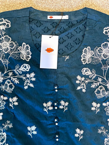 Khaadi broshia piece blue - 2,