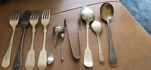 Silver plated cutlery - silver,