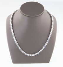 Stunning Swarovski Inspired Tennis Necklace Rhodium UK Seller
