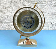 Vintage Citizen brass floating compass world clock sweep aeroplane second hand