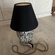 Emma Bridgewater Rare Black Wallpaper Table Light & Original Black Shade (2012) 