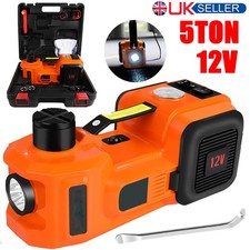 Electric Car Jack with Tire Inflator Pump 5 Ton 12V Hydraulic Car Jack Lift for