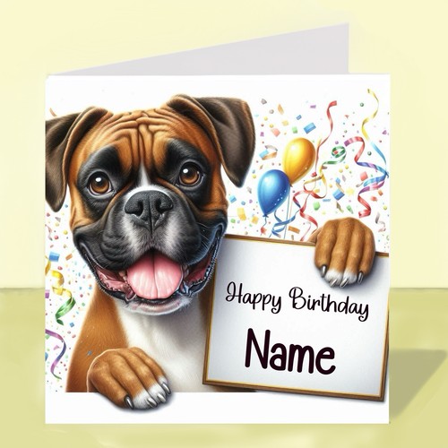 Personalised boxer dog - personalised,