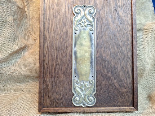 Antique art nouveau brass - art, door