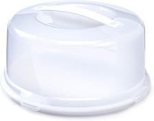 ACCURATE Plastic Cake Box, White (ROUND)