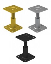 Heavy Duty Galvanised Adjustable 100-150mm Elevated Post Base Support