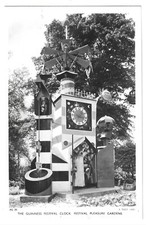 FESTIVAL of BRITAIN 1951, LONDON - GUINNESS CLOCK Tuck Real Photo Postcard
