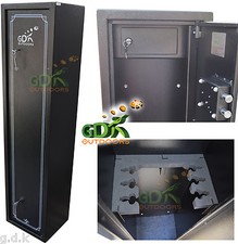GDK X-LARGE 6 GUN CABINET, 6 SCOPED RIFLES, SHOTGUN & INNER AMMO SAFE,AMMUNITION