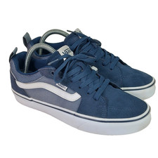 VANS Off The Wall OLD SCHOOL Skool TRAINERS Shoes BLUE BLACK SUEDE UK 6