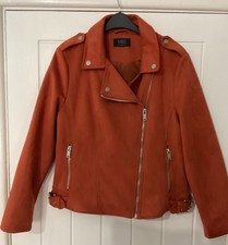 M&S Size 14 Burnt Orange Faux