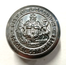 Vintage Obsolete City Of Edinburgh Special Constables Police Large 24.5mm Button