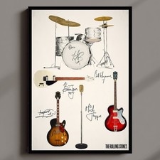 The Rolling Stones Kit & Guitars Poster MULTI-PRINT 3 FRAMED Options EXCLUSIVE