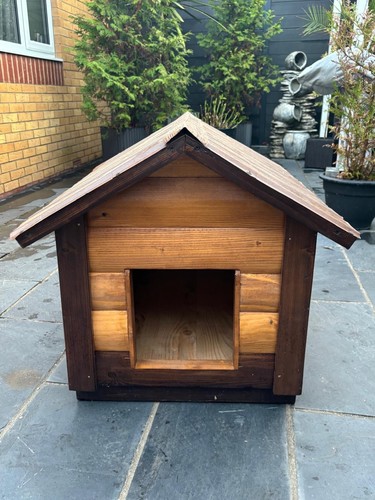 Wooden dog house - dog,