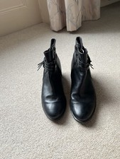 Caprice Black Leather Ankle