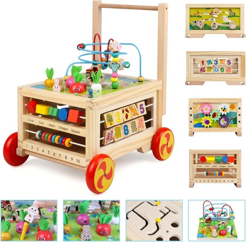 Wooden activity cube with - activity,