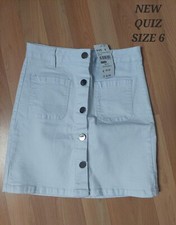 *NEW WITH TAGS* Size 6- White Buttoned Denim Skirt - RRP £24.99