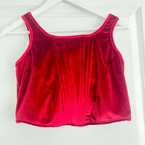 Red velvet corset style - velvet,