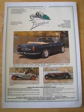 PARADISE GARAGE ASTON MARTIN DB6 VOLANTE CAR STOCK LIST ADVERT A4 FILE 49