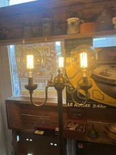 Vintage Brass Standard Lamp Tall Floor-Standing 3 Arm