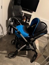 Huge baby bundle silver cross pushchair in sky-blue, car seat, isofix and more 