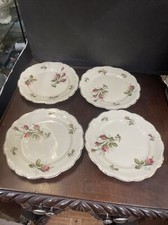 rosenthal Floral moss rose pompador ivory china Set Four Bread Plates Plate Set