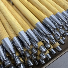 100x Bamboo Ballpoint Pens |