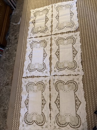 Vintage embroidered linen - embroidered,