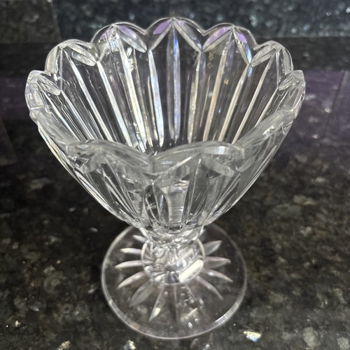 Clear cut glass fan - clear,