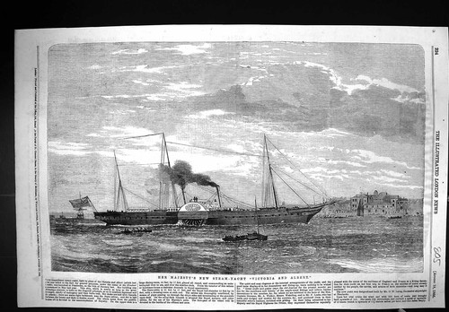 Original old antique print - old,