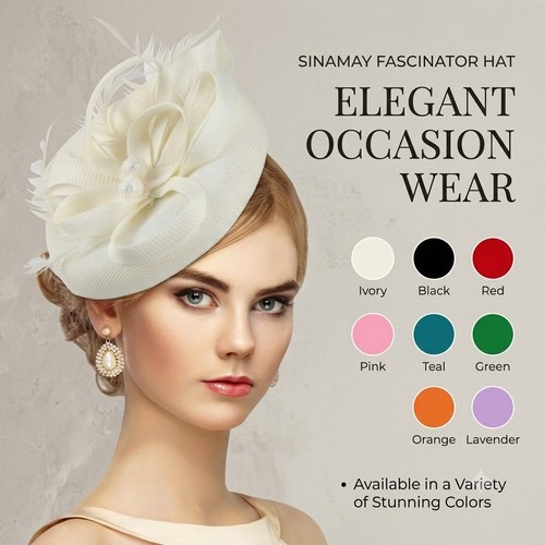 Derby sinamay fascinator hat - derby,